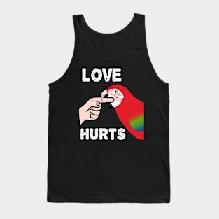 Love Hurts Greenwing Macaw Parrot Biting Tank Top